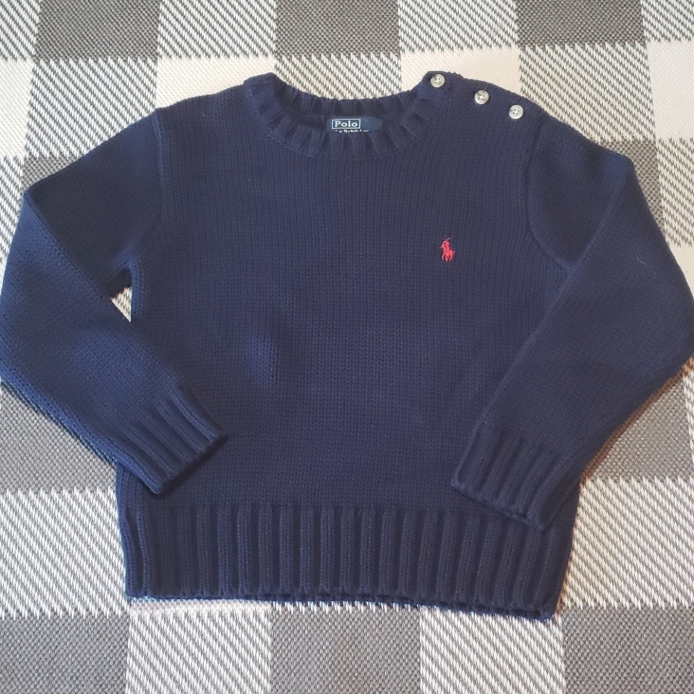 Polo by Ralph Lauren navy blue sweater size 5